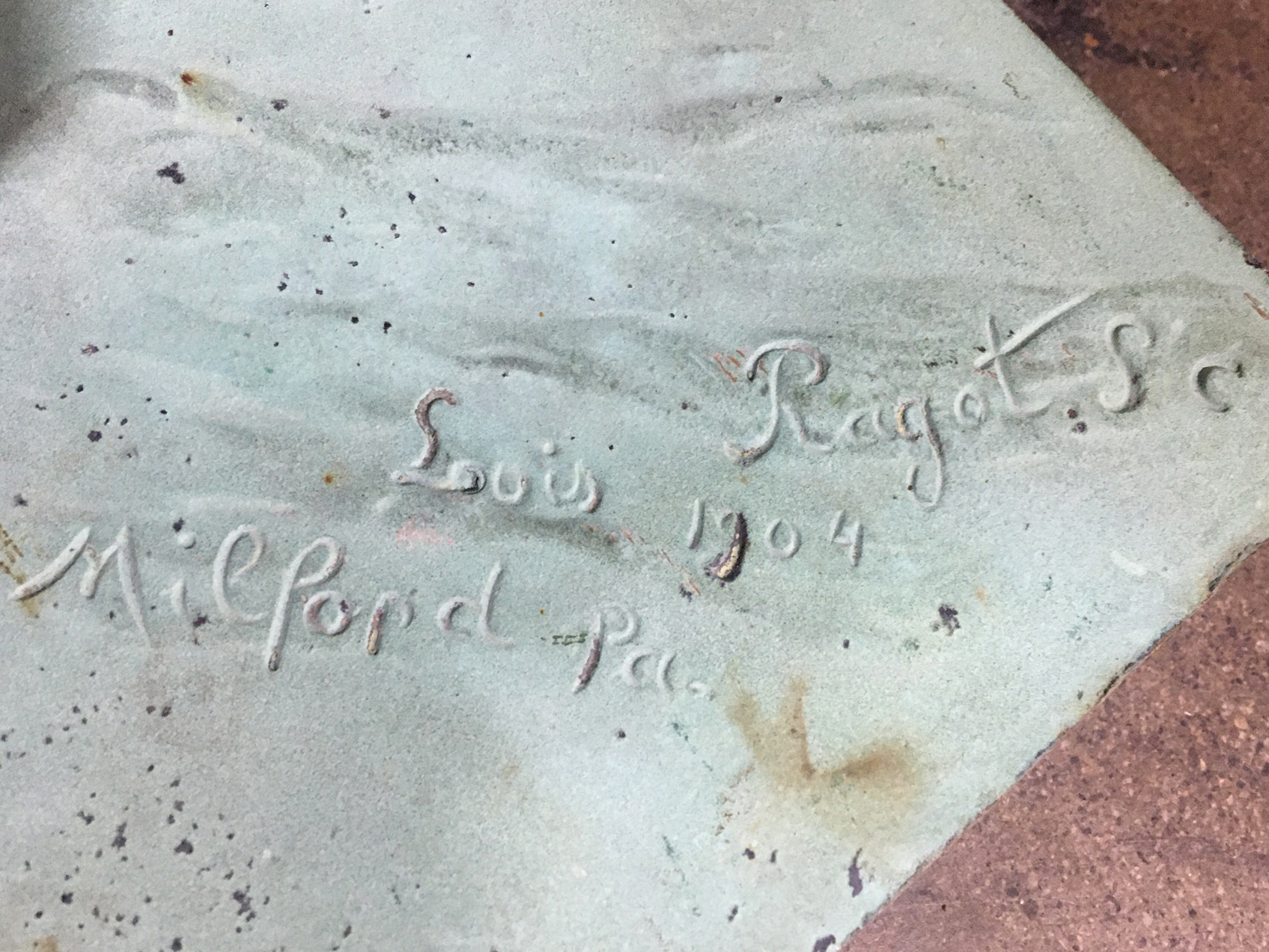 Louis Ragot Patinated Cast Metal Father Time Sundial, Early 20th Century