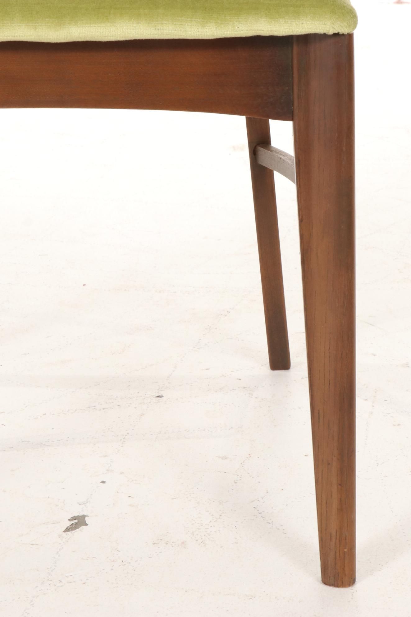 Twelve Broyhill "Emphasis" Mid Century Modern Walnut Cane-Back Dining Chairs