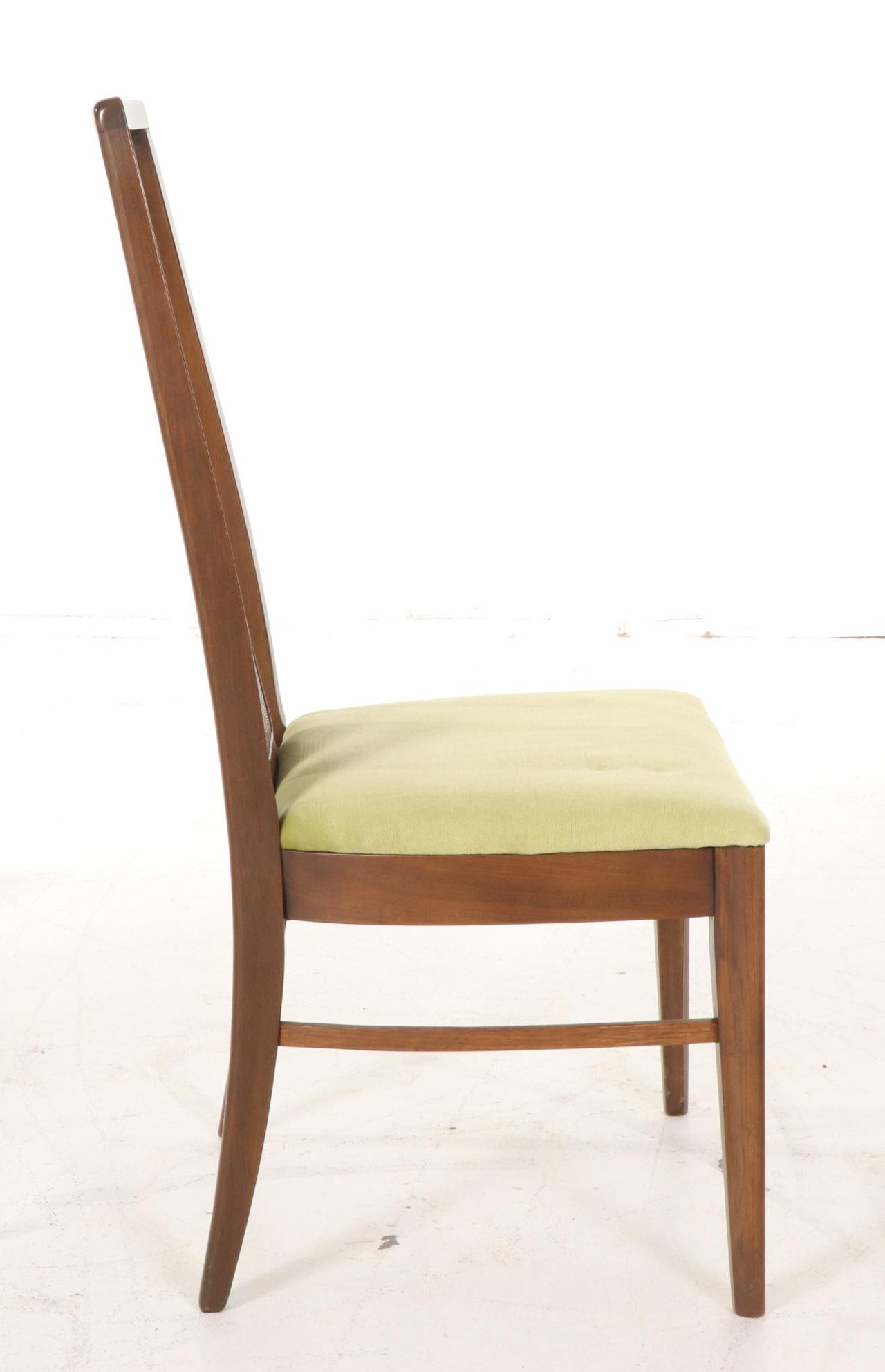 Twelve Broyhill "Emphasis" Mid Century Modern Walnut Cane-Back Dining Chairs