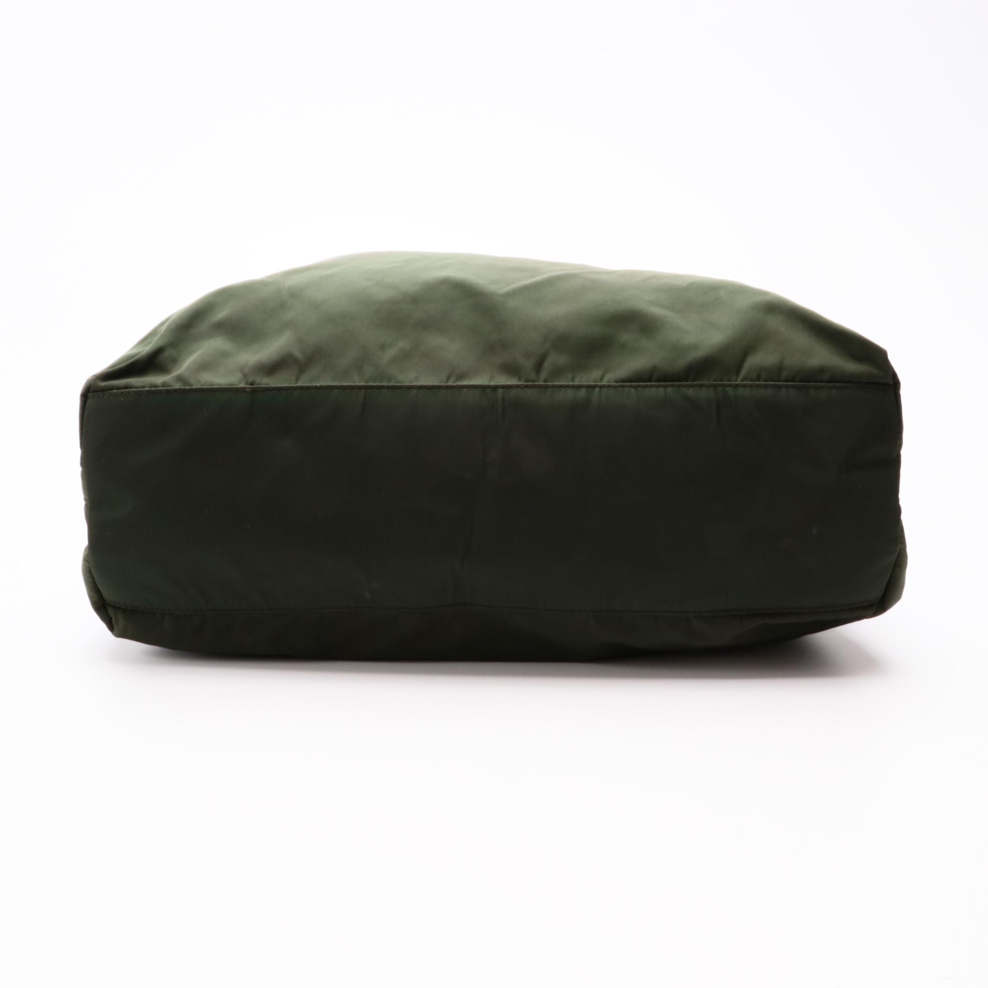 Prada Green Tessuto Nylon Tote Bag