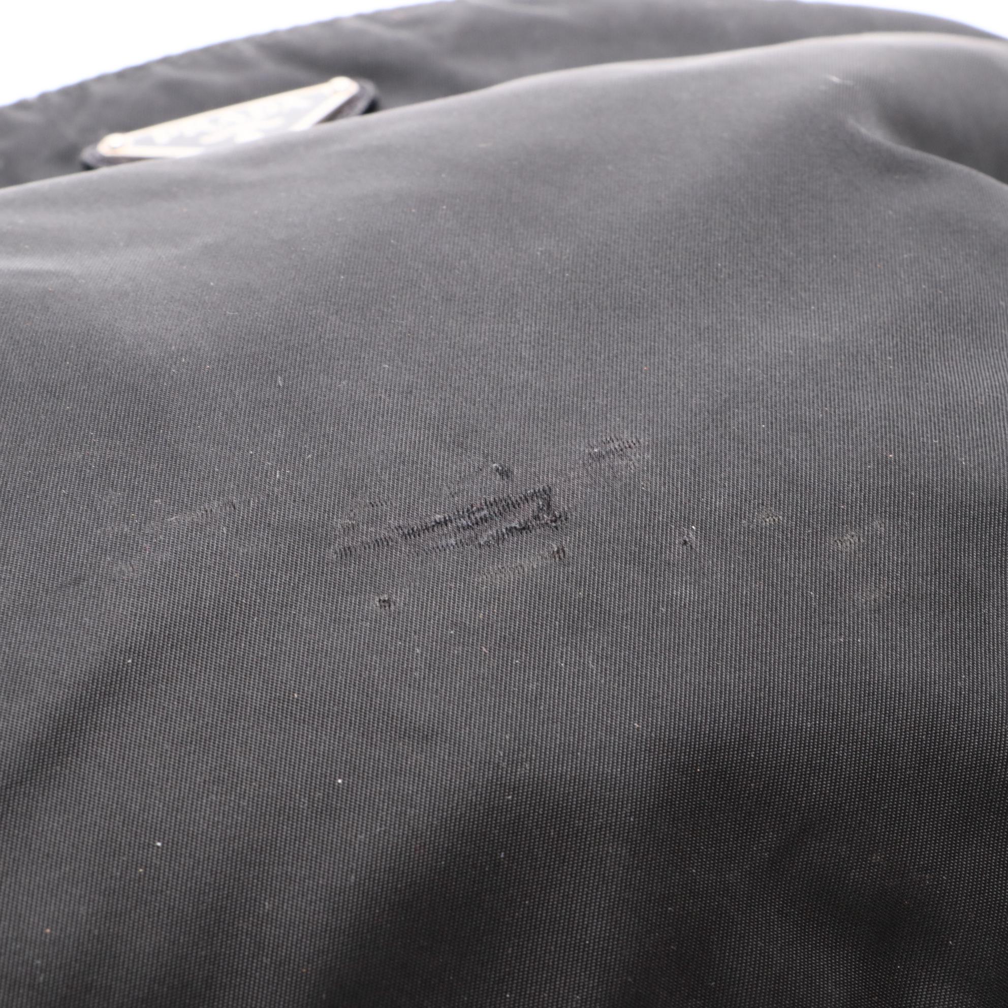 Prada Black Tessuto Nylon Crossbody with Saffiano Leather Trim