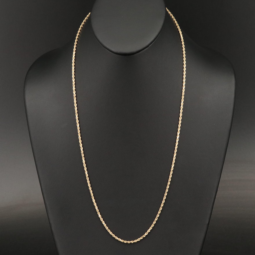 14K French Rope Chain Necklace