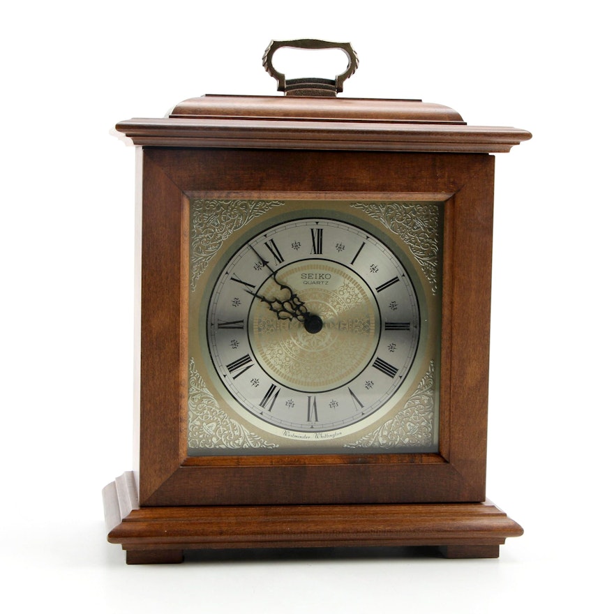 Seiko Wood Cased Carriage Clock, Late 20th Century