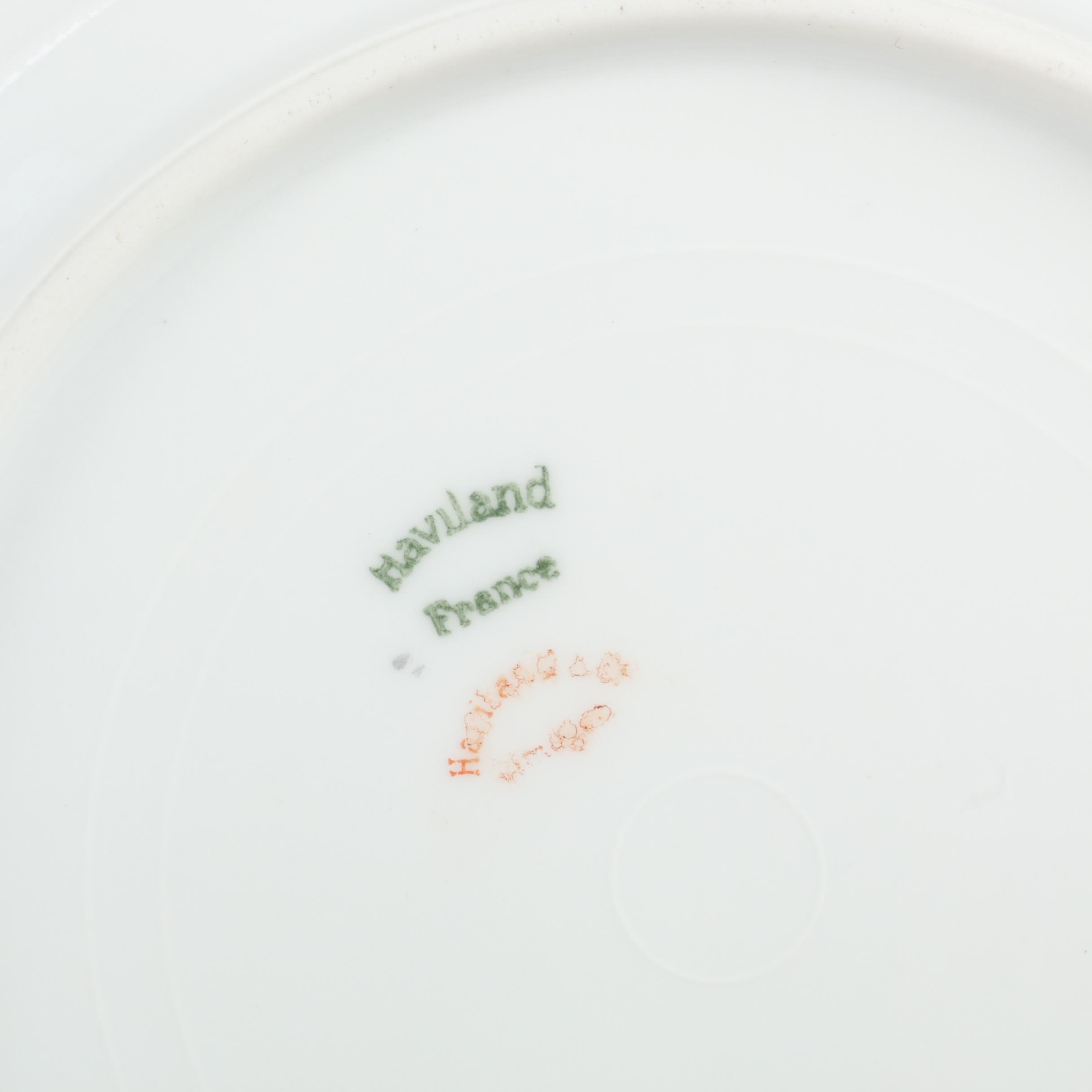 Haviland Limoges Porcelain Setting for Twelve with Serving Pieces, Antique