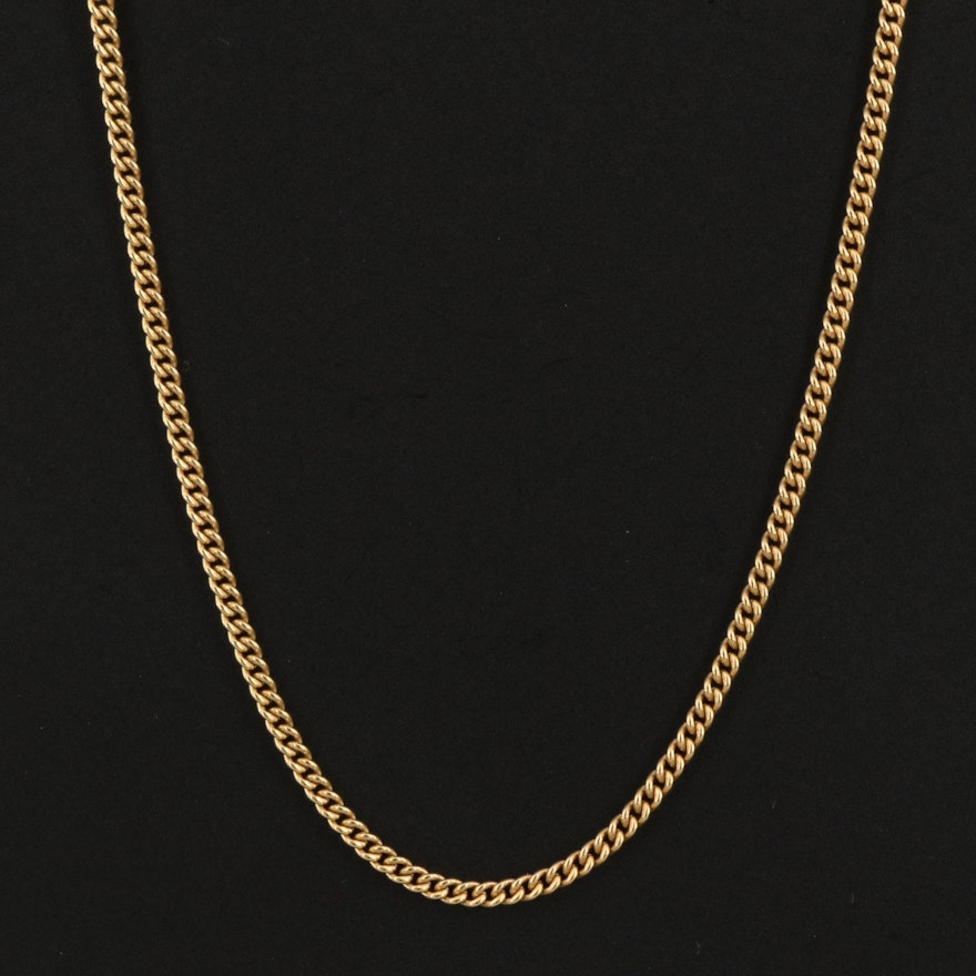 18K Curb Link Necklace