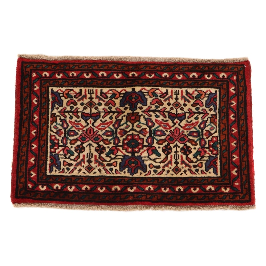 2' x 3'2 Hand-Knotted Persian Zanjan Rug, 1970s