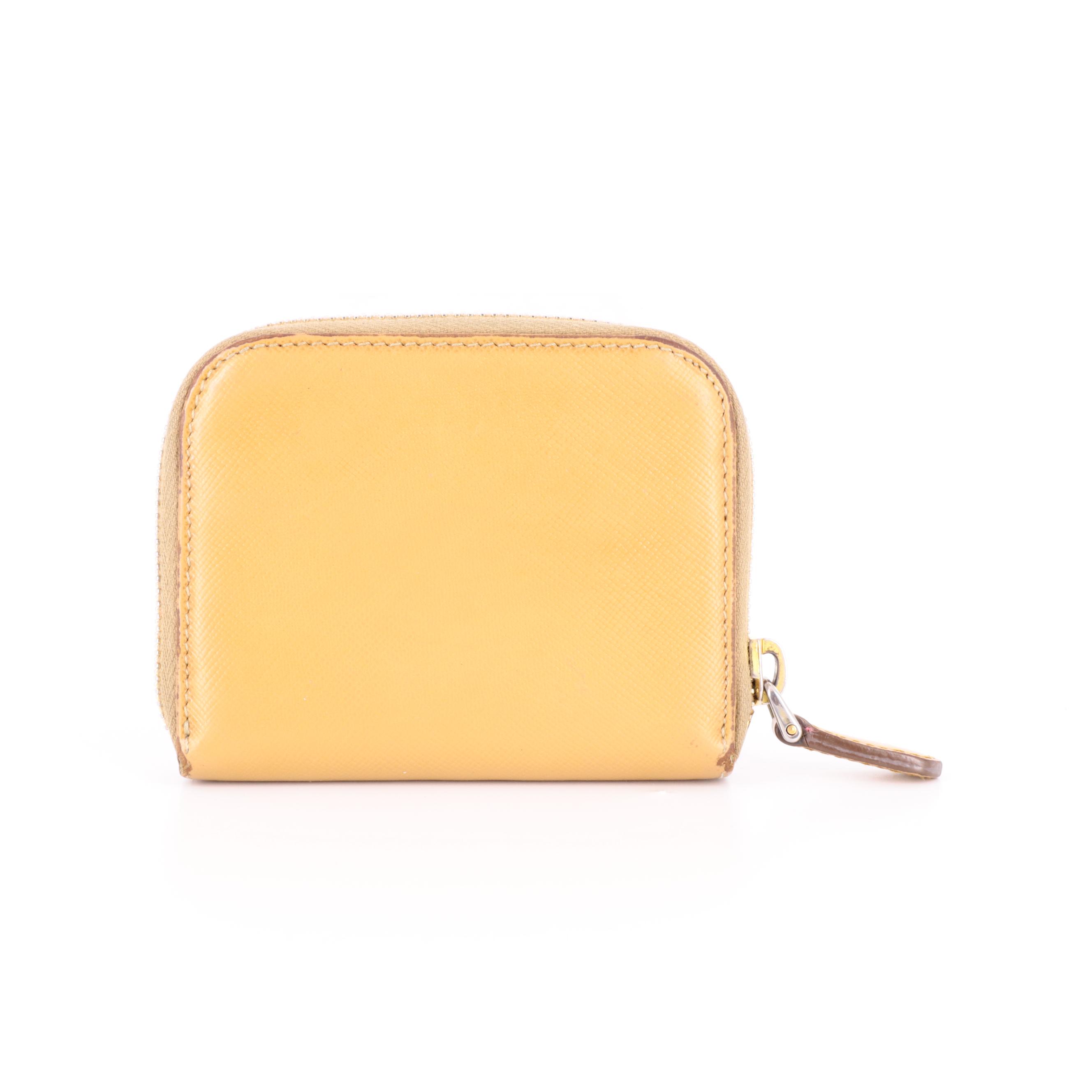 Prada Zippered Coin Purse in Saffiano Leather
