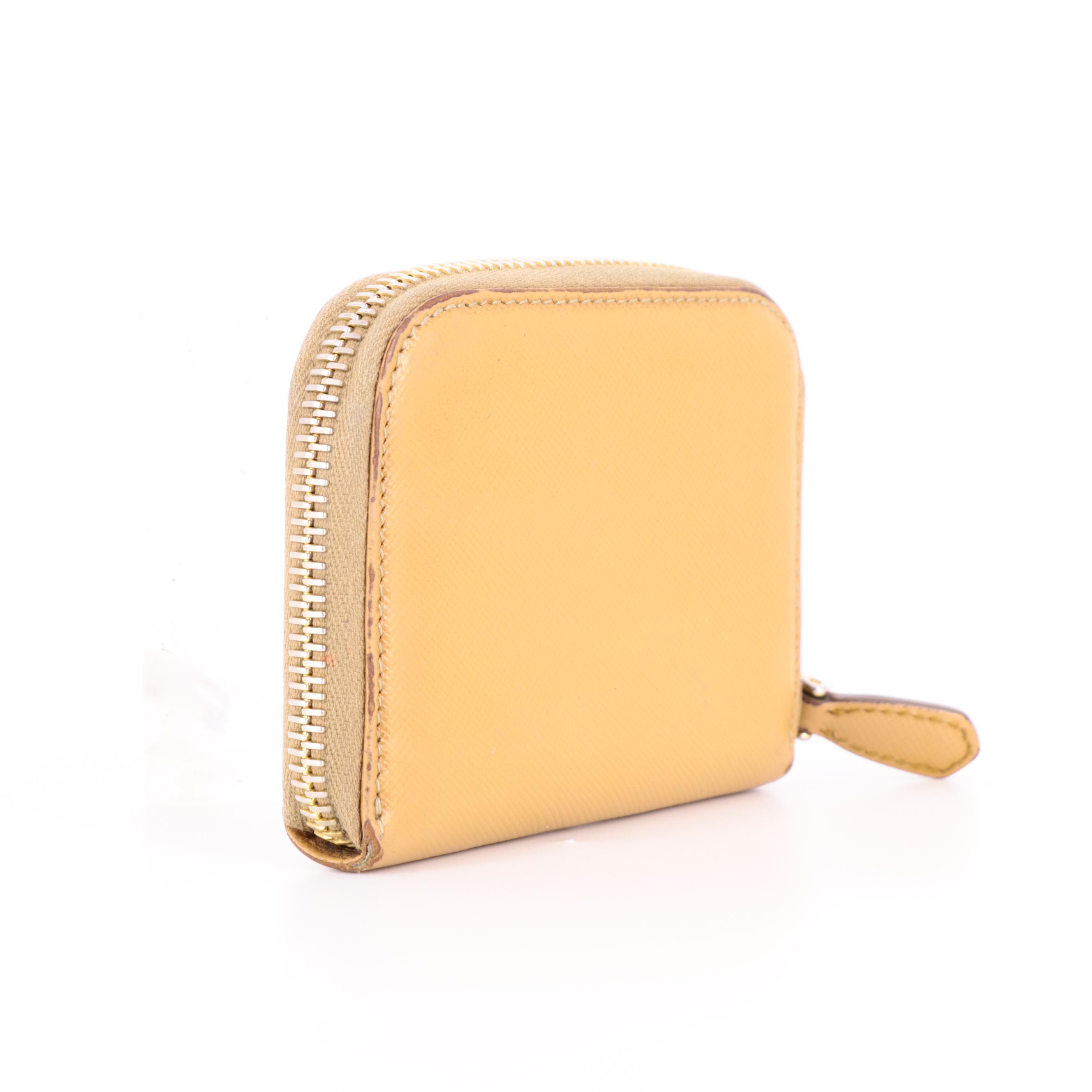 Prada Zippered Coin Purse in Saffiano Leather