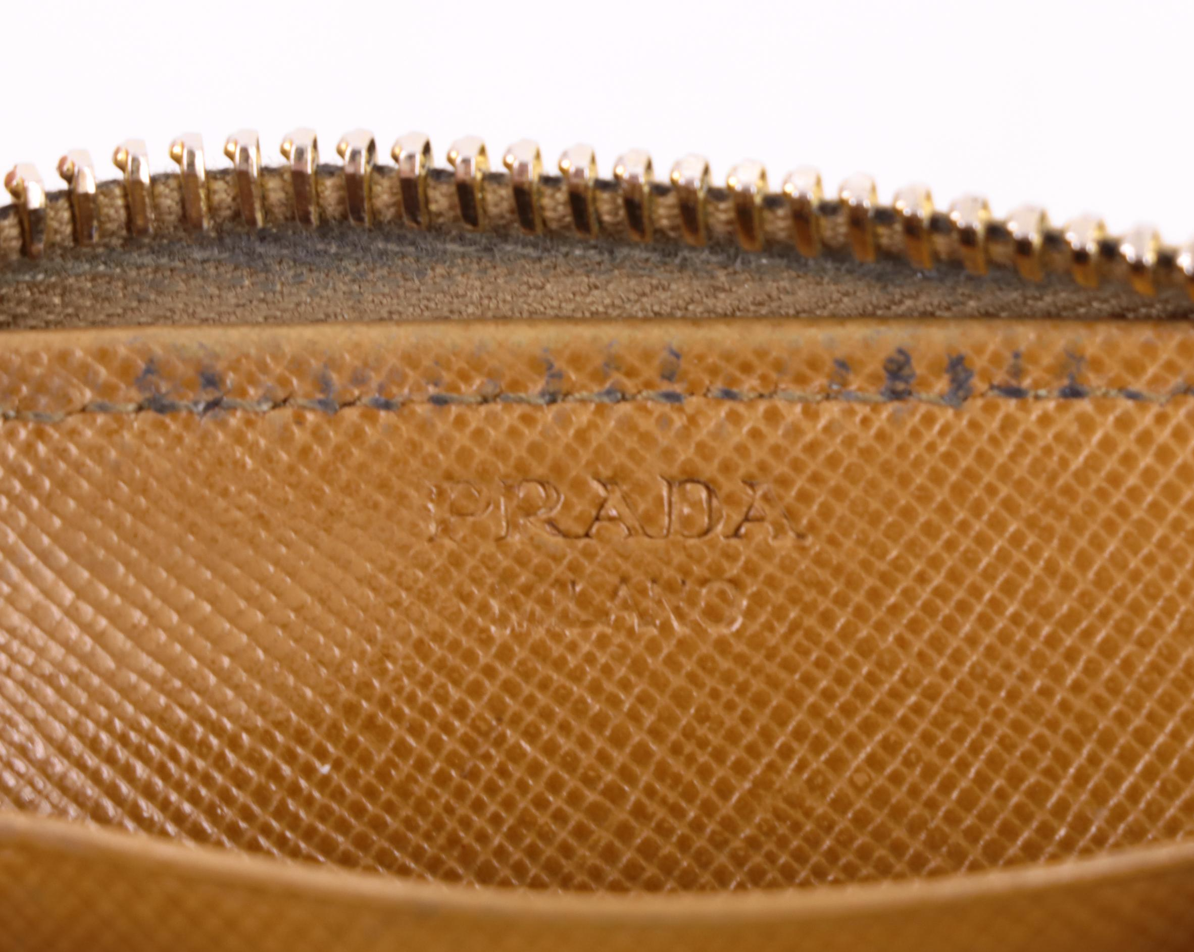 Prada Zippered Coin Purse in Saffiano Leather
