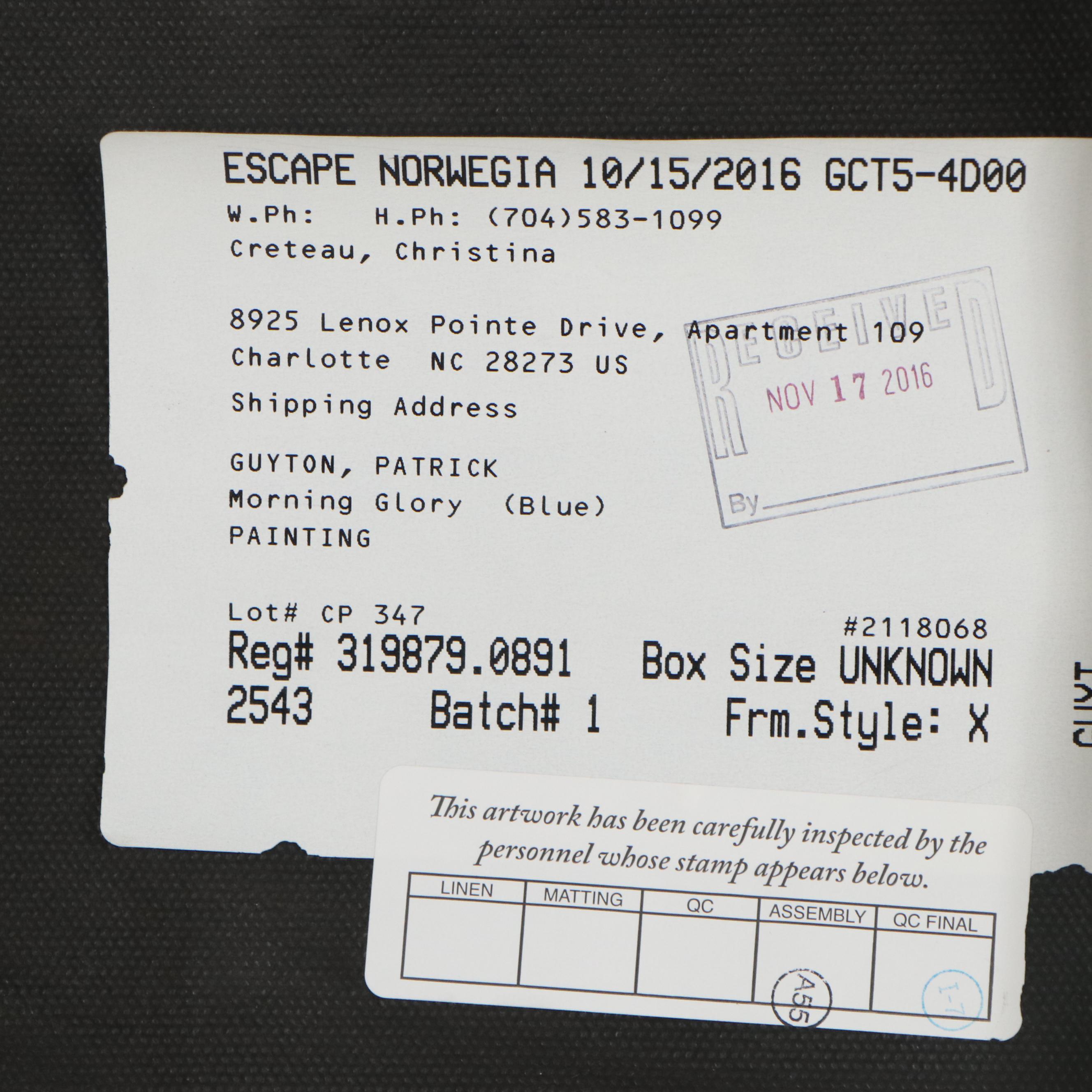 Patrick Guyton Mixed Media Embellished Print "Morning Glory"