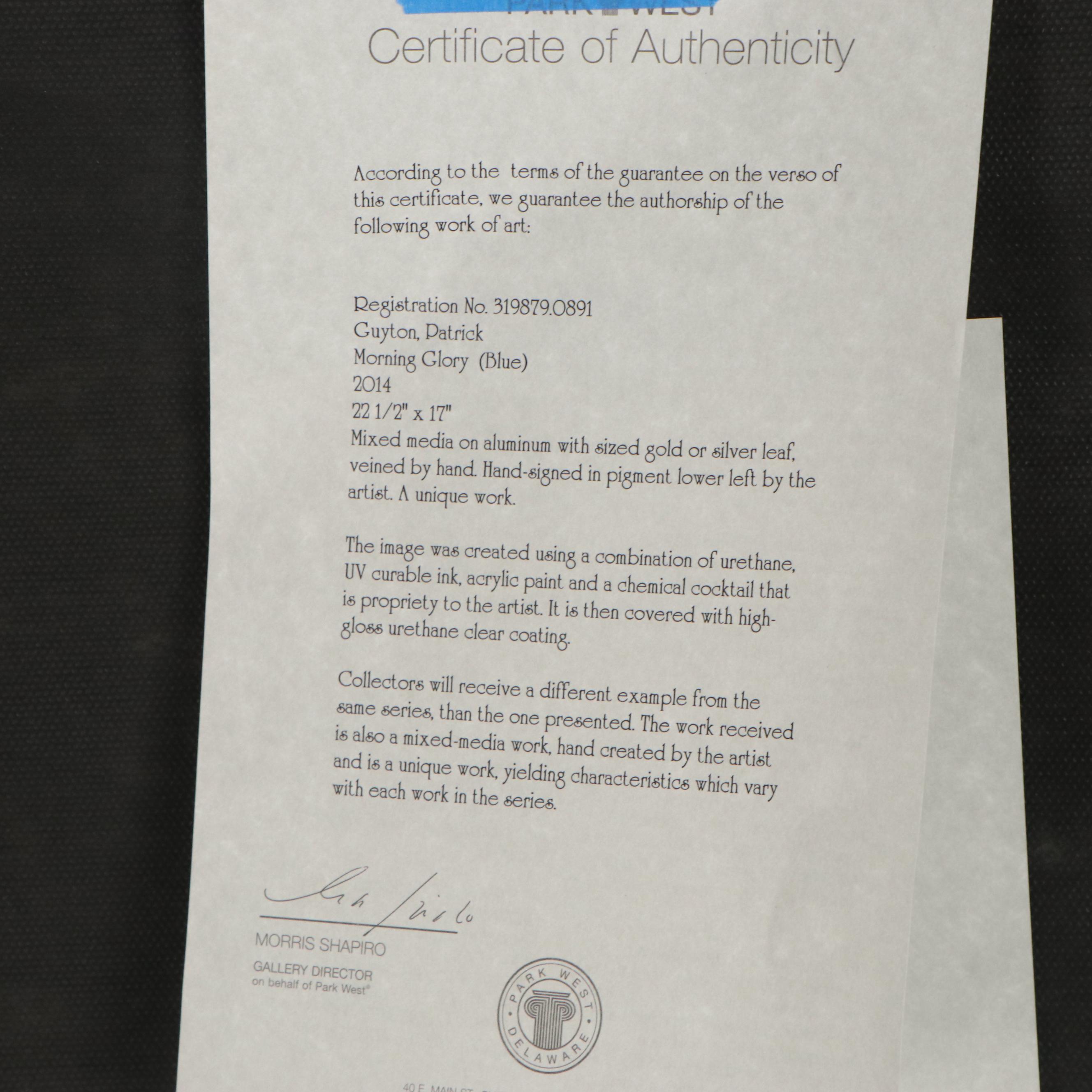 Patrick Guyton Mixed Media Embellished Print "Morning Glory"