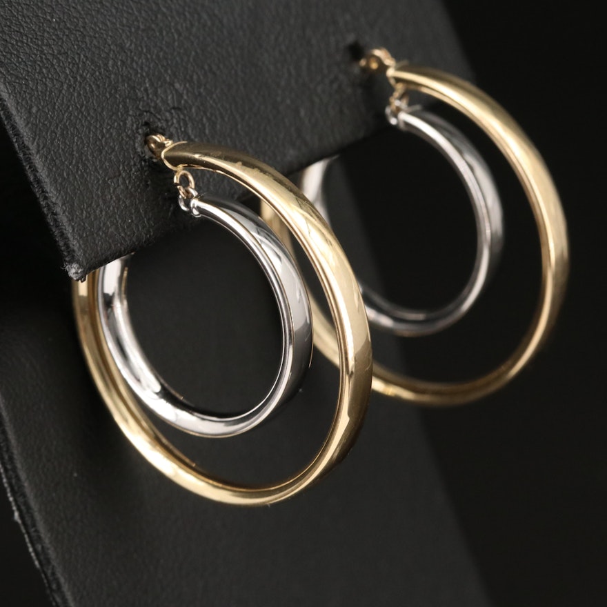 14K Double Hoop Earrings