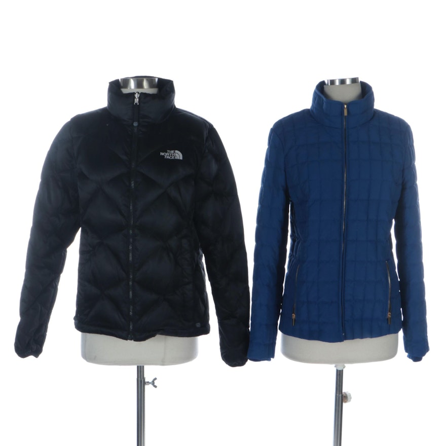 The North Face and J. Crew Puffer Jackets
