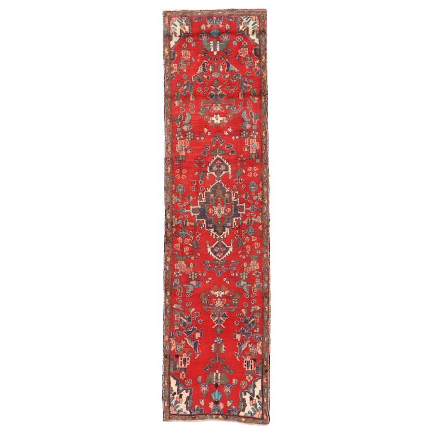 2'7 x 9'11 Hand-Knotted Persian Hamadan Carpet Runner