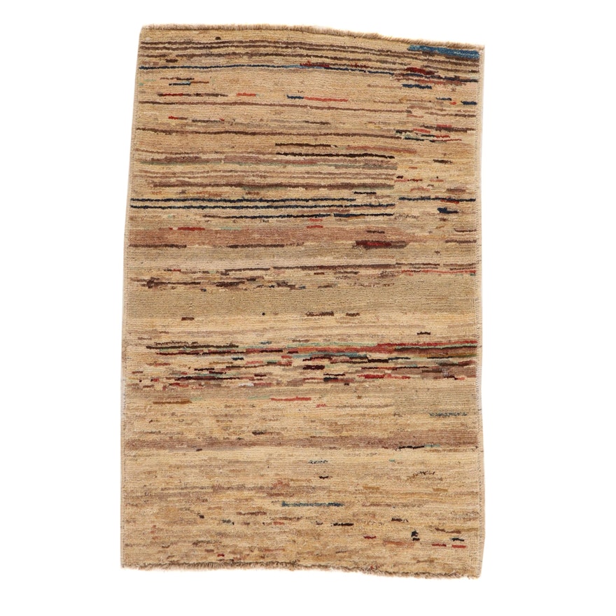 2'8 x 4'1 Hand-Knotted Afghan Gabbeh Rug