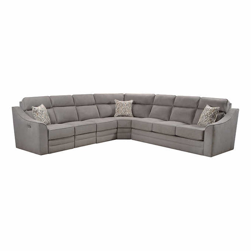 Lane Radford Gray Fabric Sectional Sofa with Queen Sleeper