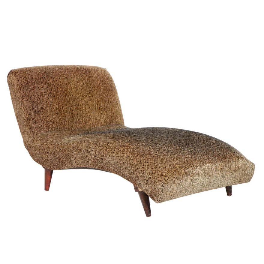 Sofa Express Spotted Chenille Upholstered Chaise Lounge