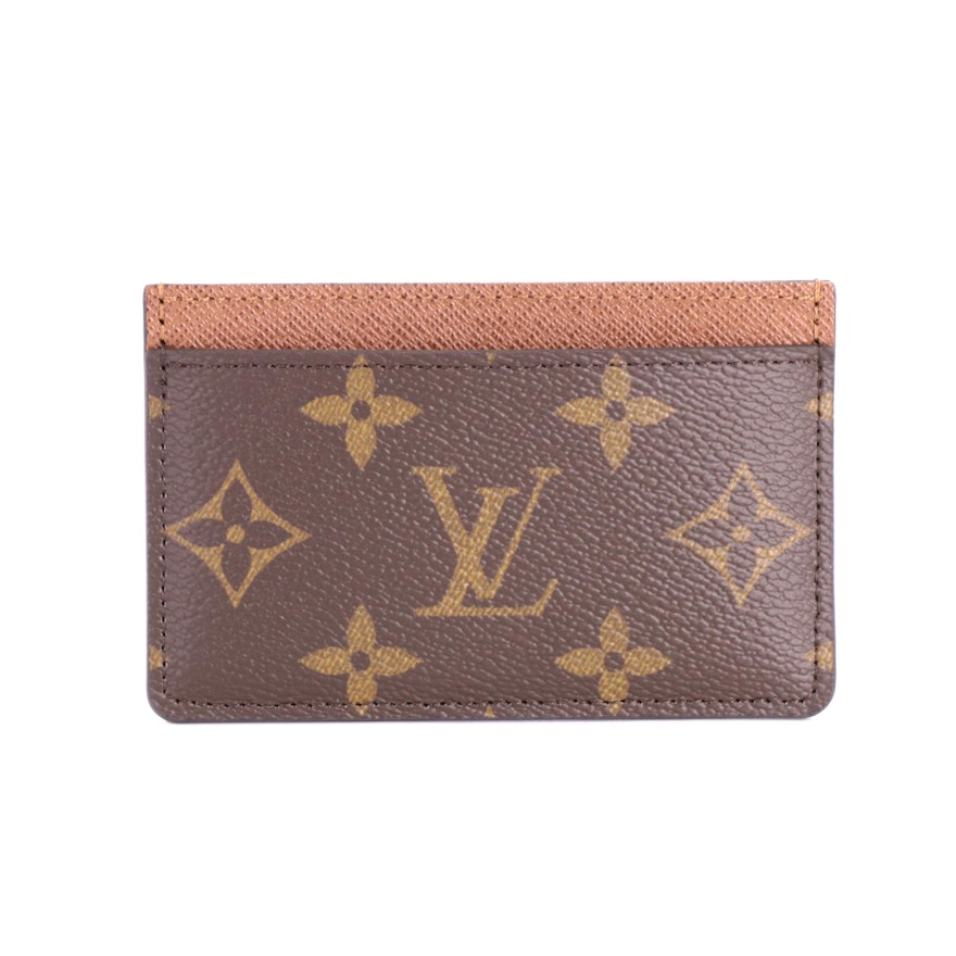 Louis Vuitton Porte-Cartes in Monogram Canvas and Taïga Leather with Box