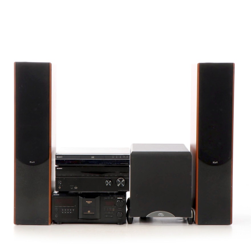 Sony Audio/Video, System with KLH T-5 Speakers, Klipsch 10" Subwoofer