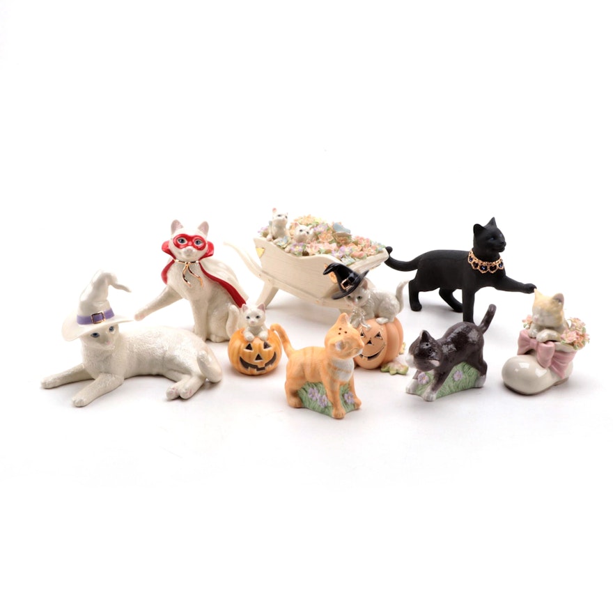 Lenox "Feline Family's First Halloween" and Other American By Design Figurines