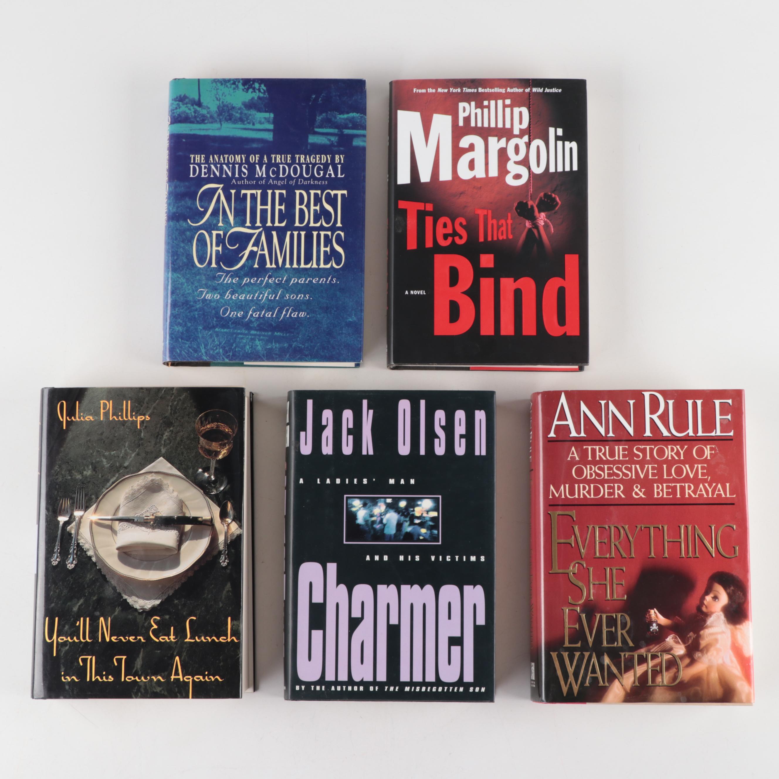 First Edition "Charmer" by Jack Olsen and More True Crime and Mystery Books