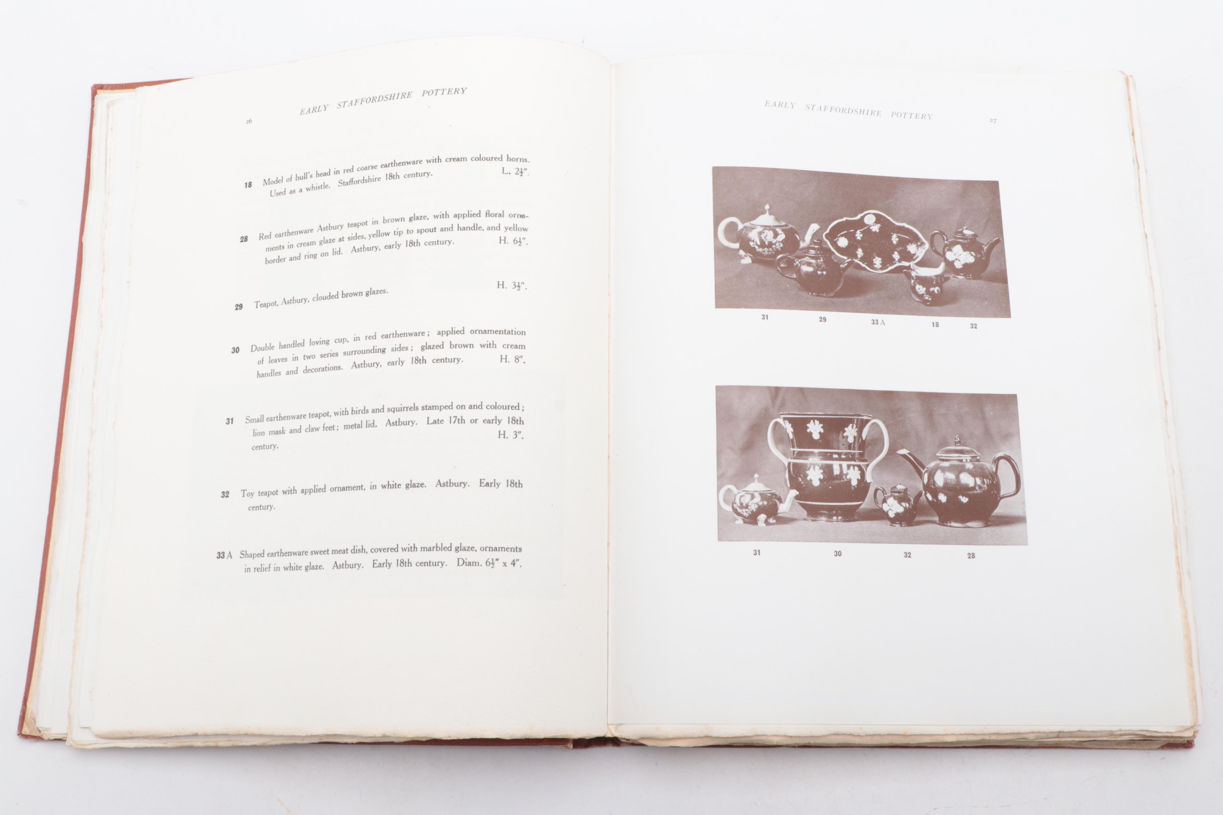 "The Earle Collection of Early Staffordshire Pottery" by Cyril Earle, 1915