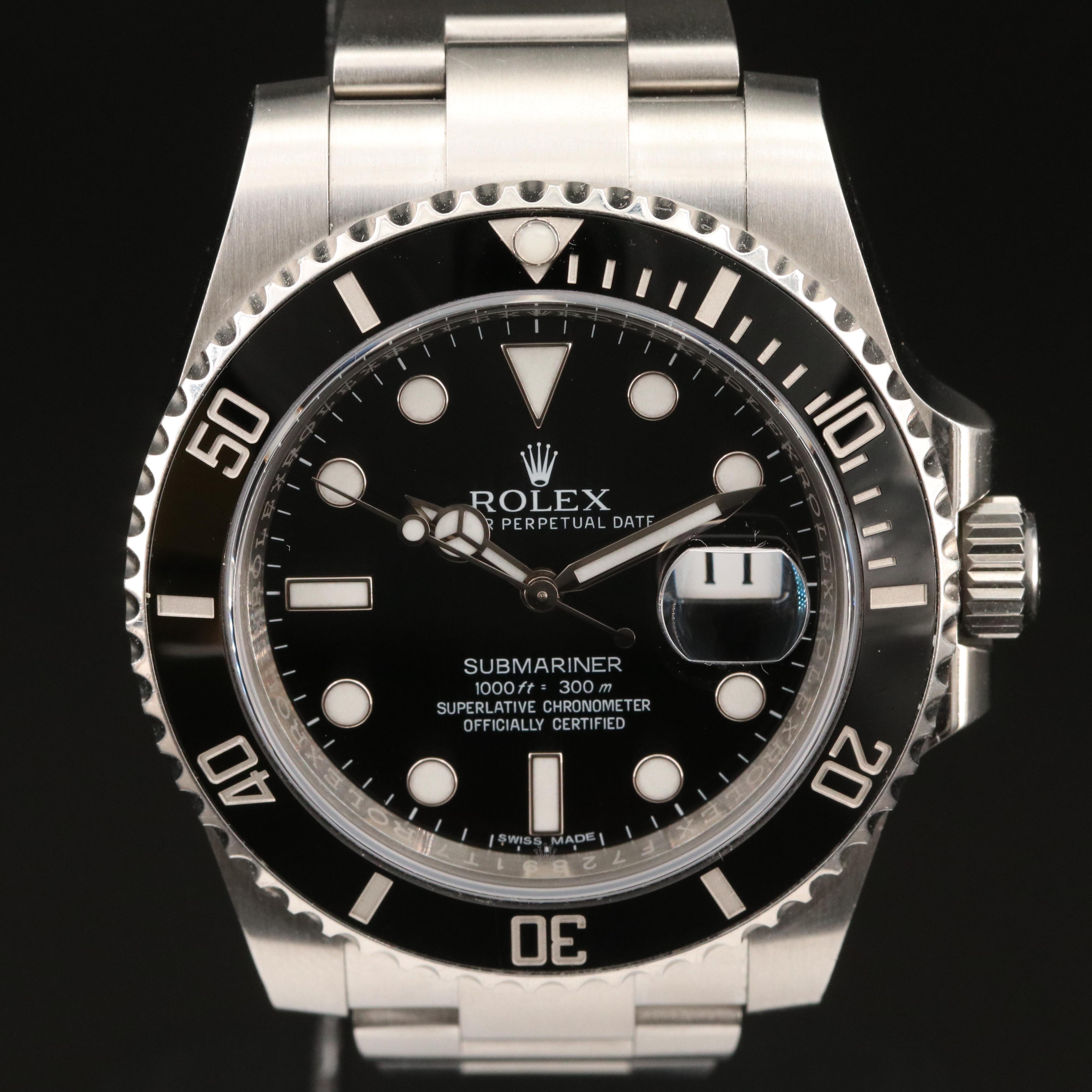 2016 Rolex Submariner Date 116610LN Ceramic and Stainless Steel Watch