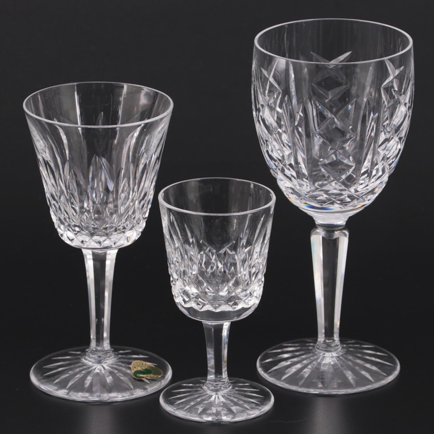 Waterford "Lismore" Crystal Claret Wine Glass, Port Glass, and More