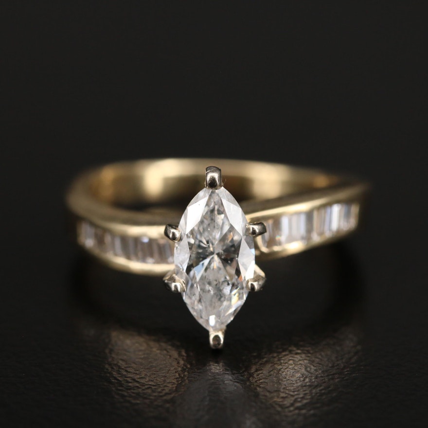 14K 1.34 CTW Diamond Ring