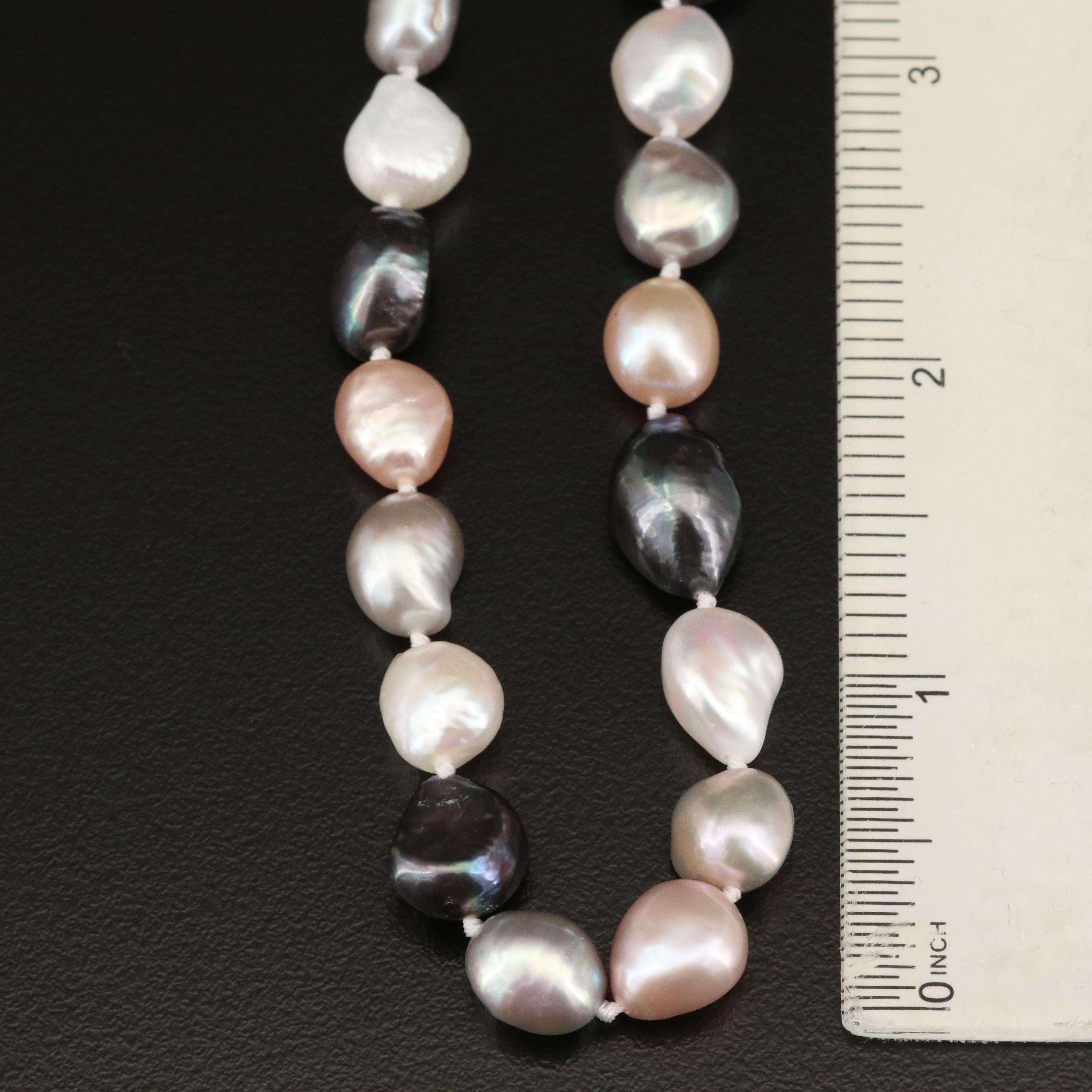 Single Strand Endless Pearl Necklace