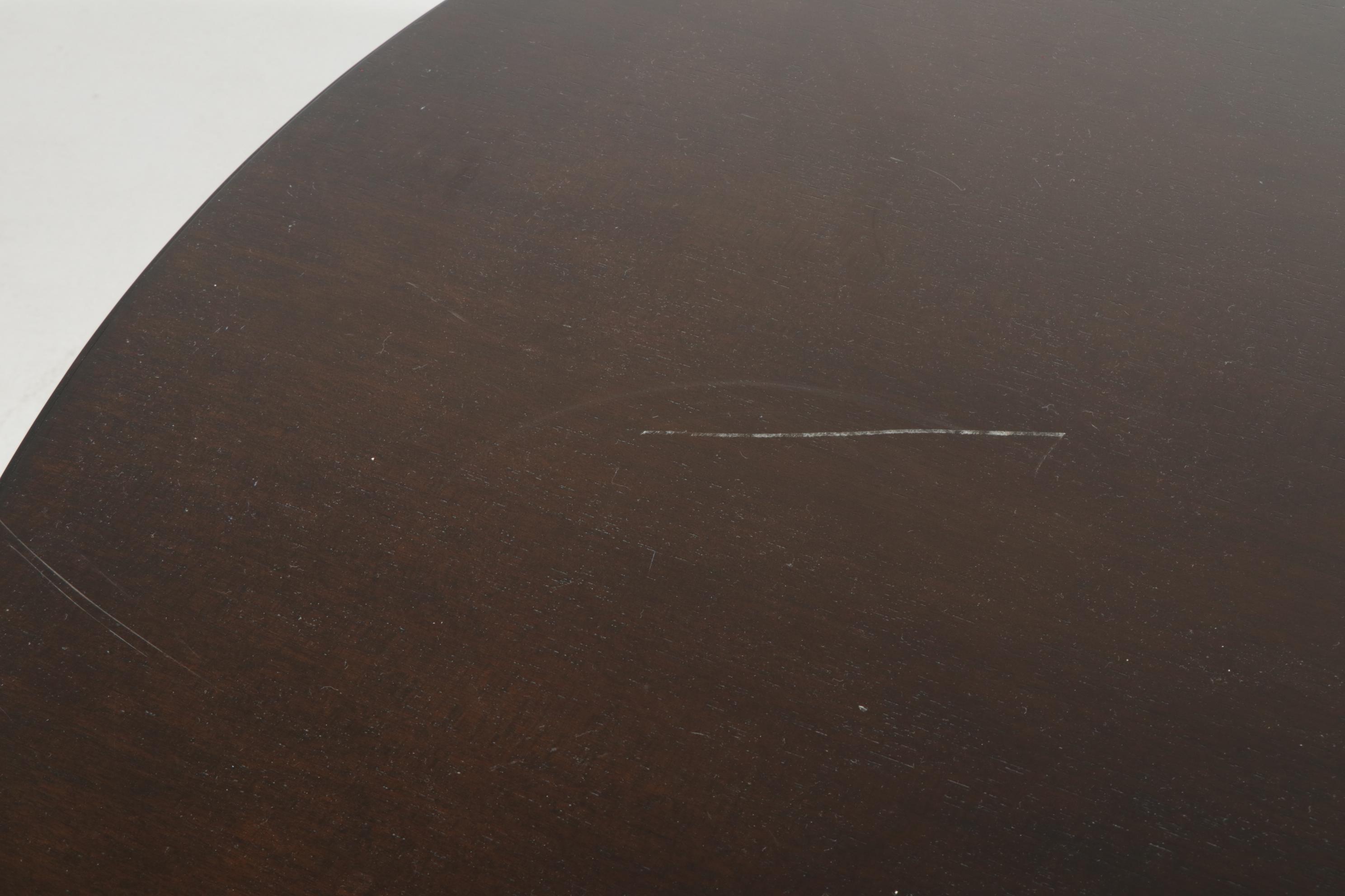 Contemporary Modernist Style Wood Pedestal Dining Table