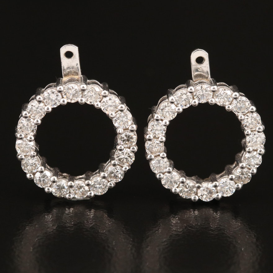 14K 1.52 CTW Diamond Circle Earring Jackets