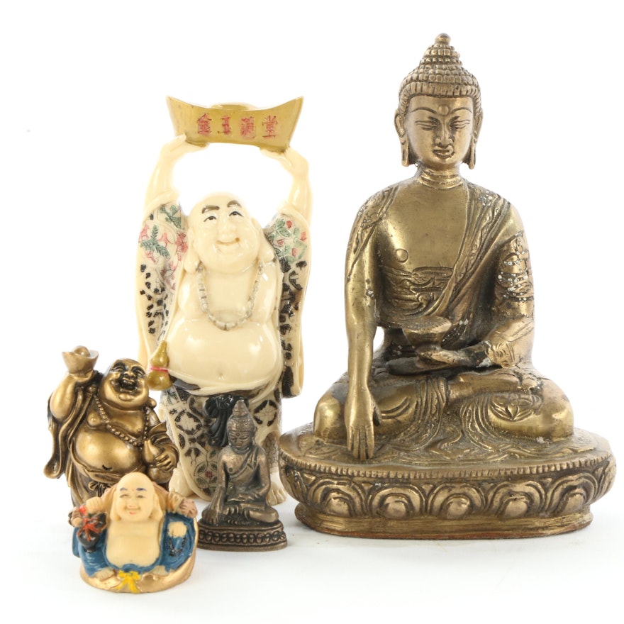 Resin Standing and Seated  Buddha Figurines