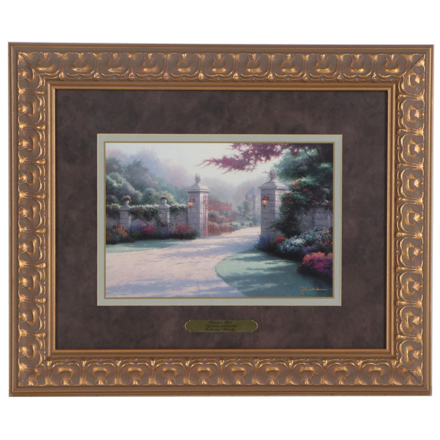 Offset Lithograph After Thomas Kinkade "Summer Gate"