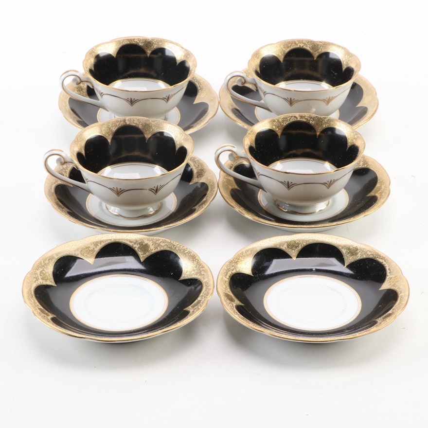 Wako Japanese Porcelain Teacups and Saucers, 1945–1951