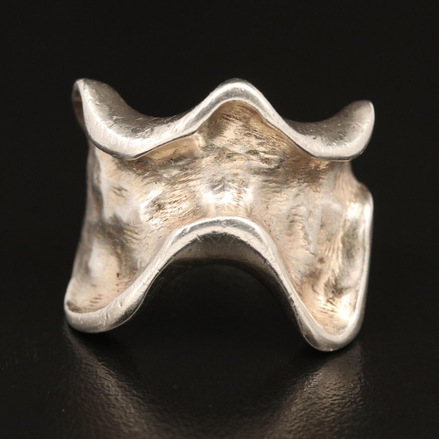 Organic Wave Sterling Silver Ring