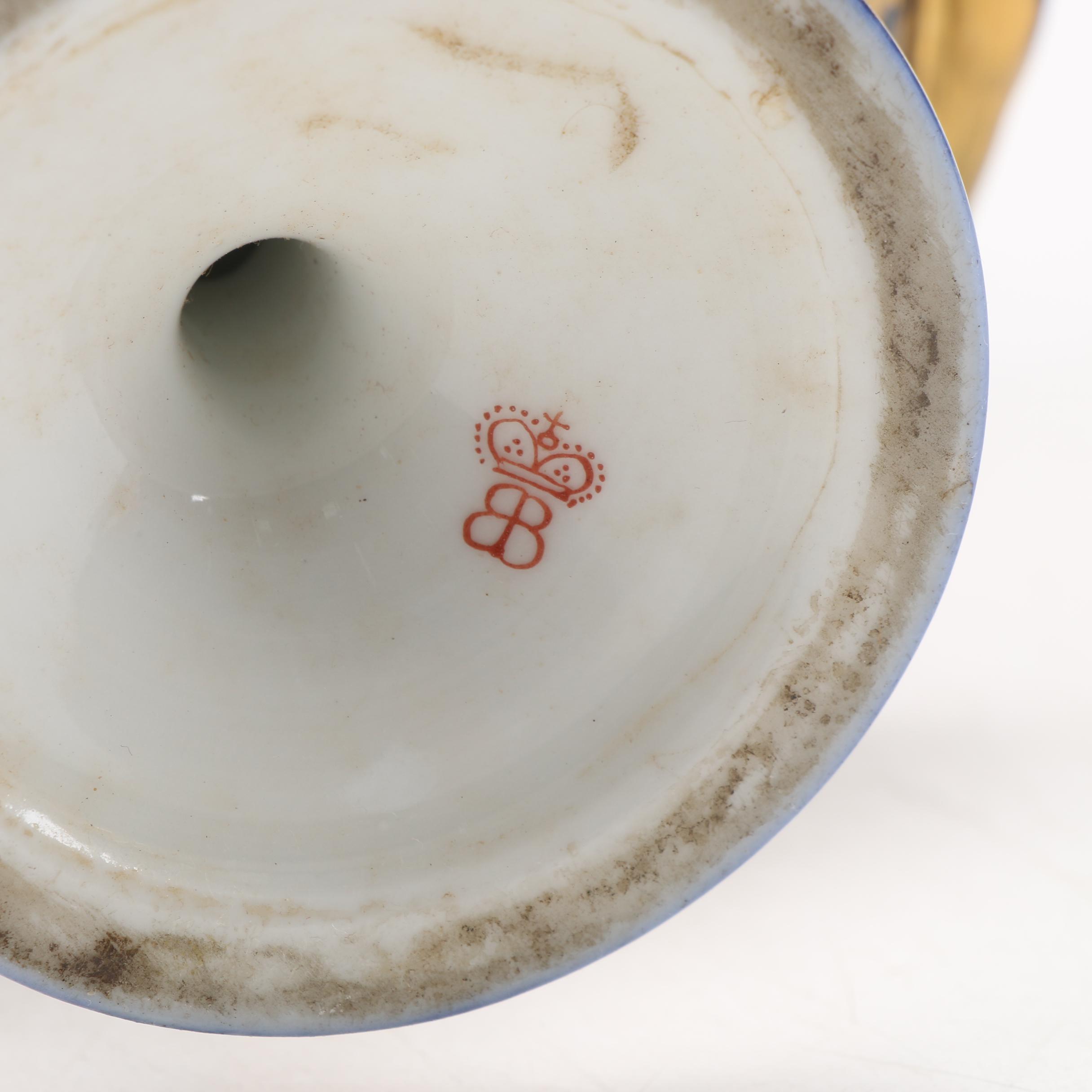 English Cobalt and Gilt Landscape Urn, Royal Vienna and Other European Porcelain