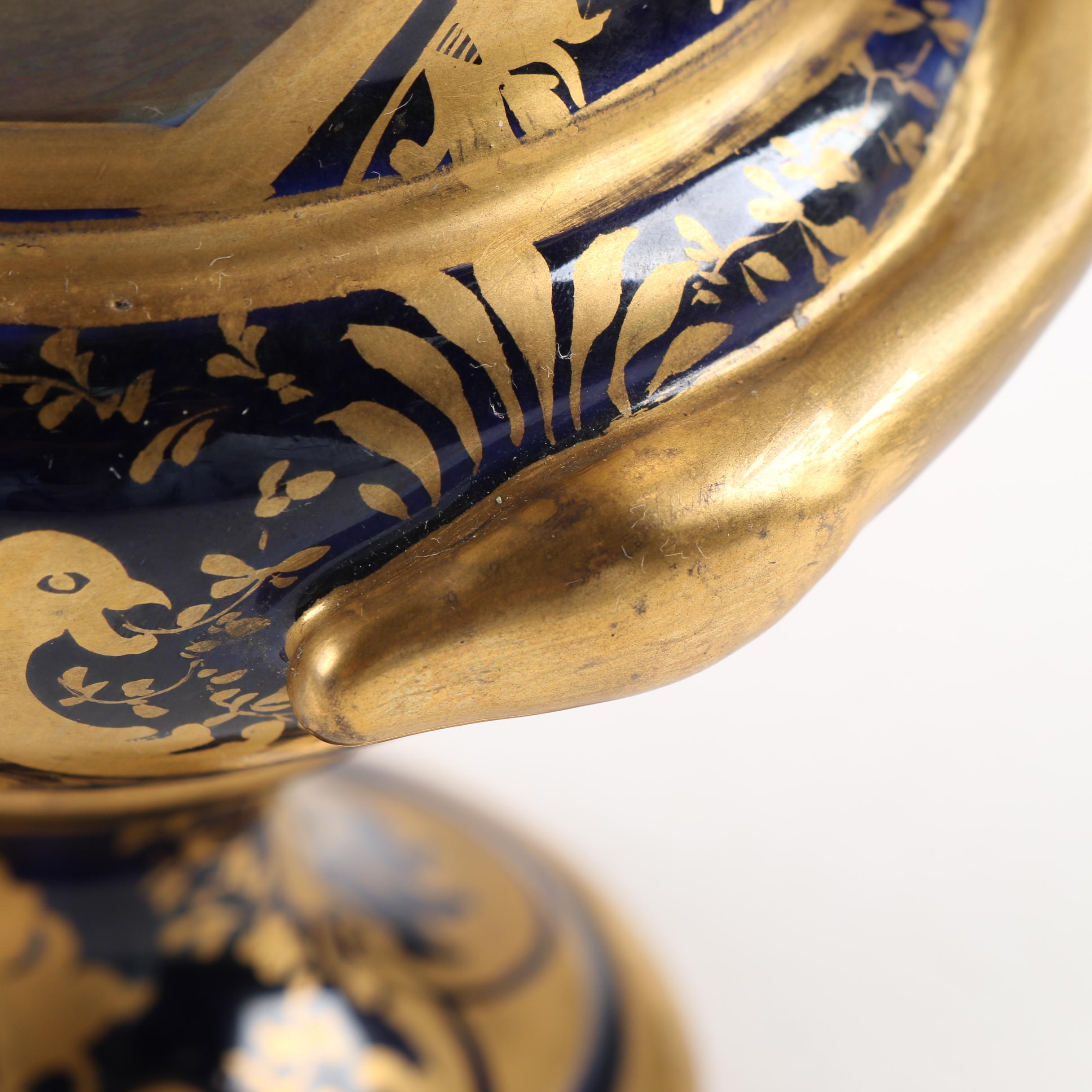 English Cobalt and Gilt Landscape Urn, Royal Vienna and Other European Porcelain