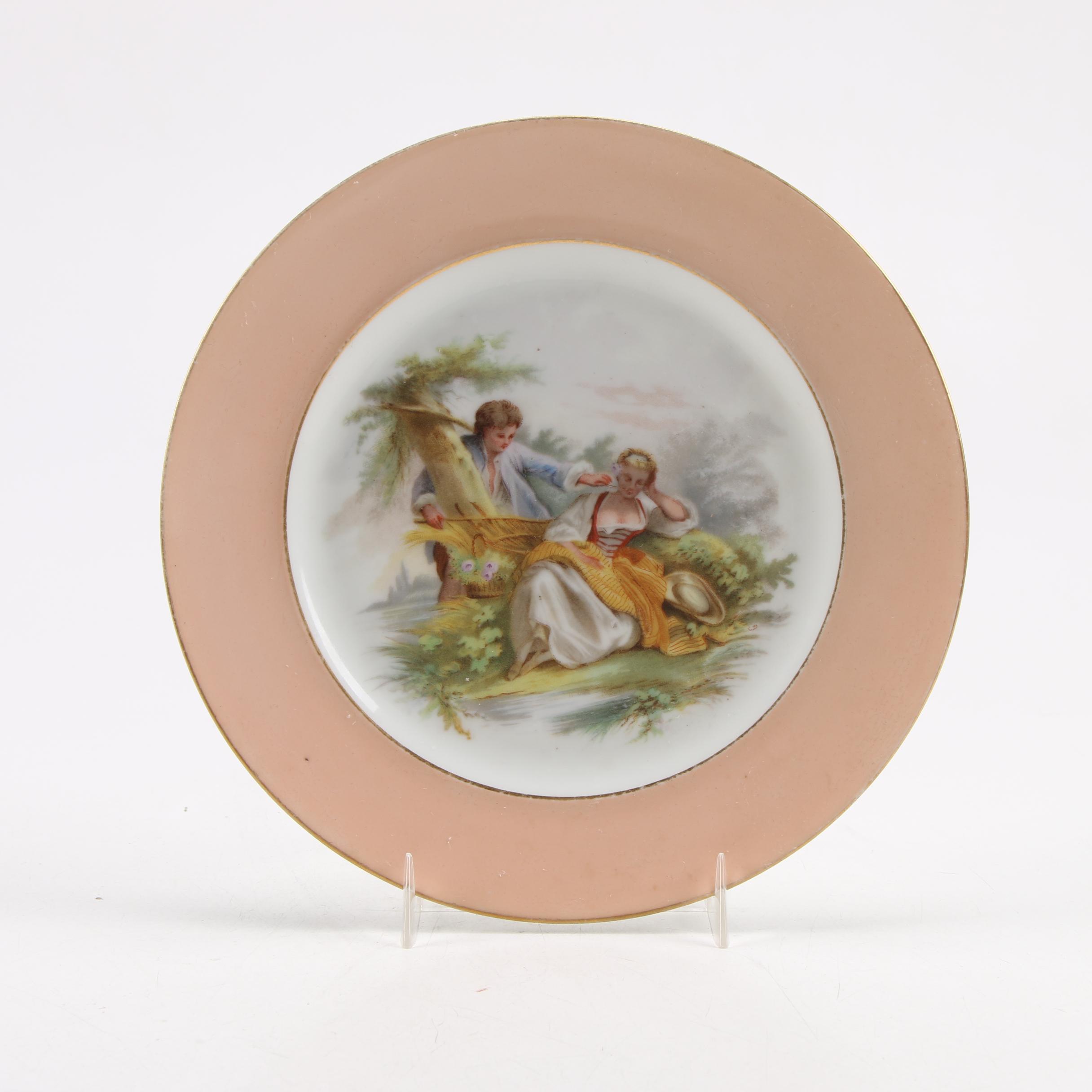 English Cobalt and Gilt Landscape Urn, Royal Vienna and Other European Porcelain