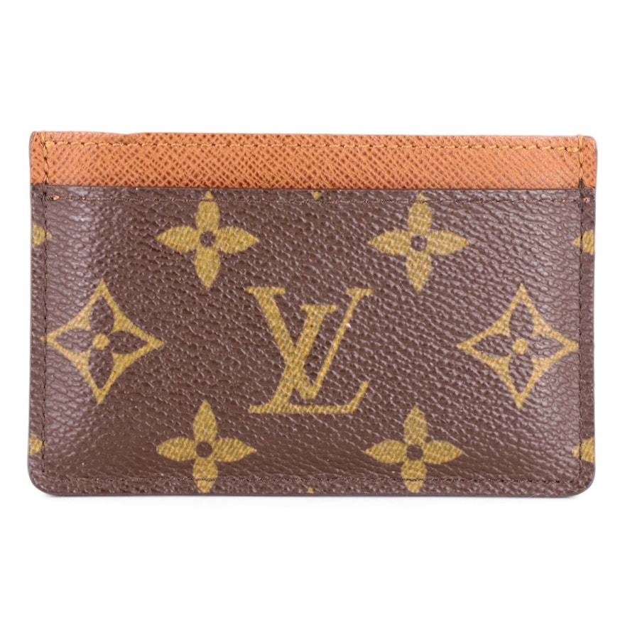 Louis Vuitton Porte Cartes in Monogram Canvas and Taïga Leather