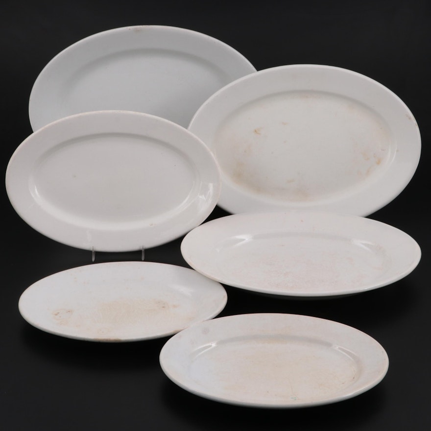 English and American Ironstone Oval Serving Platters