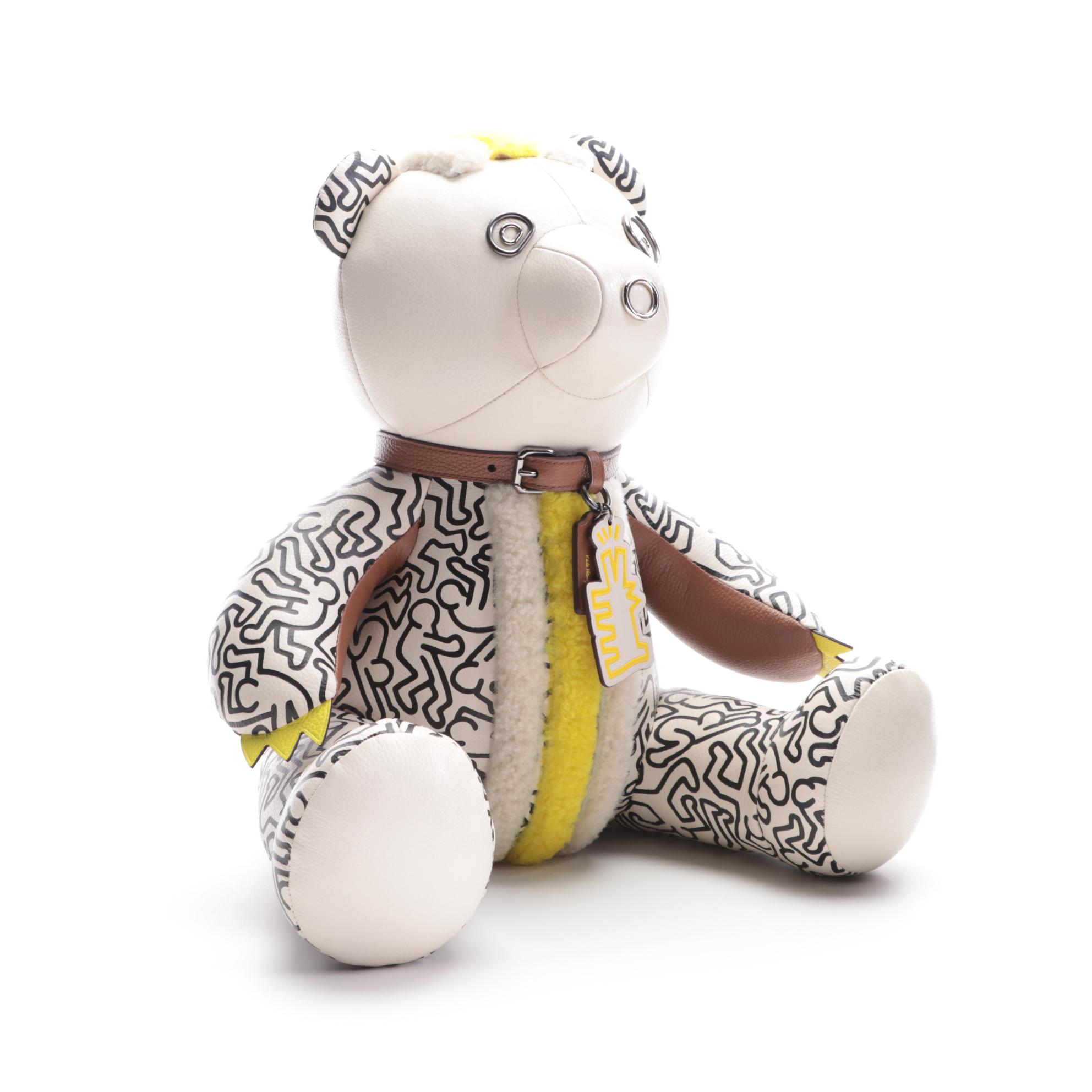 Keith Haring for Coach Leather Teddy Bear