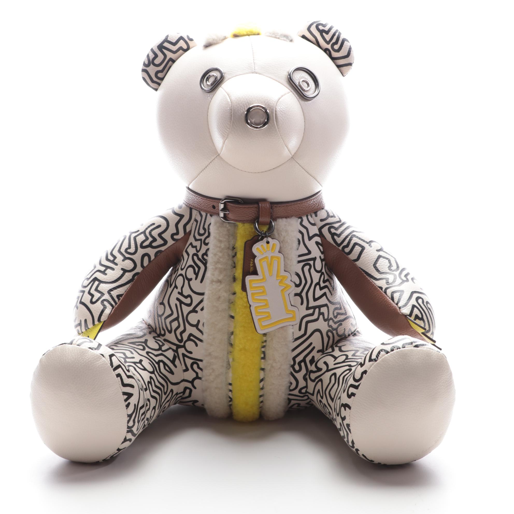 Keith Haring for Coach Leather Teddy Bear