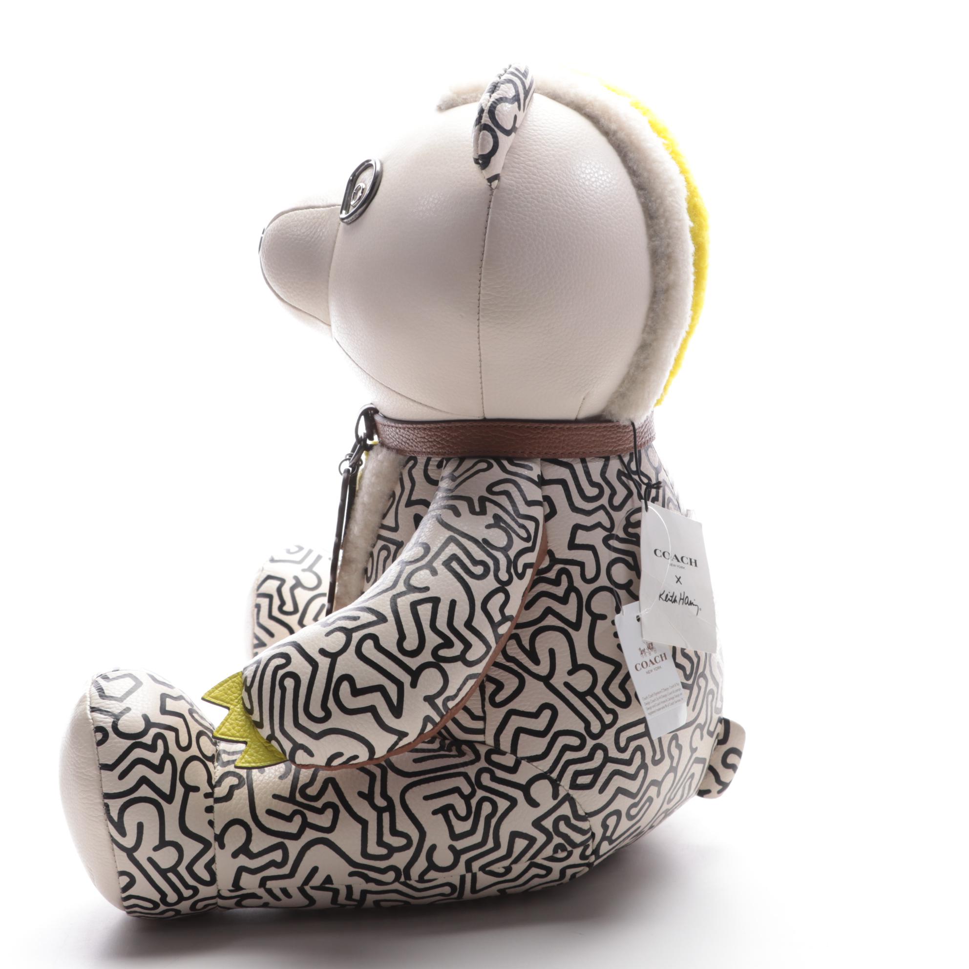Keith Haring for Coach Leather Teddy Bear