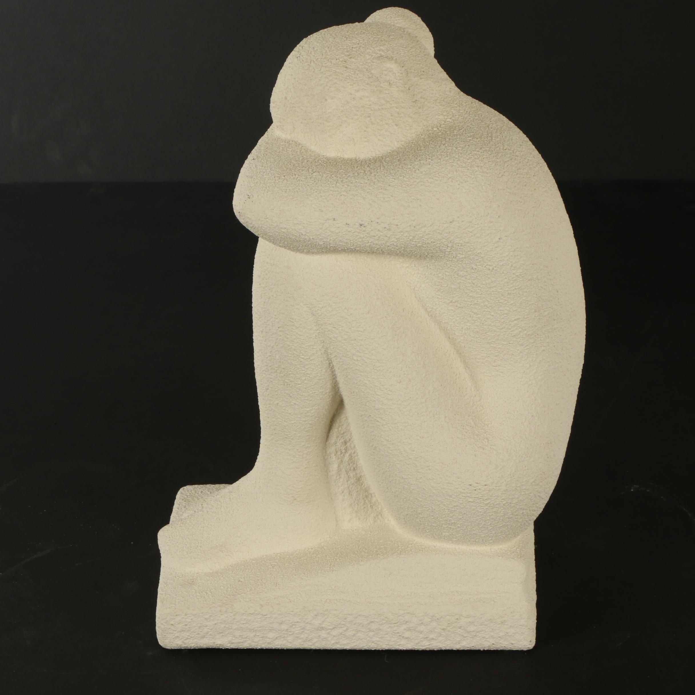 Royal Haeger Pottery Nude Woman Resting on Her Knees Sculpture, 1998