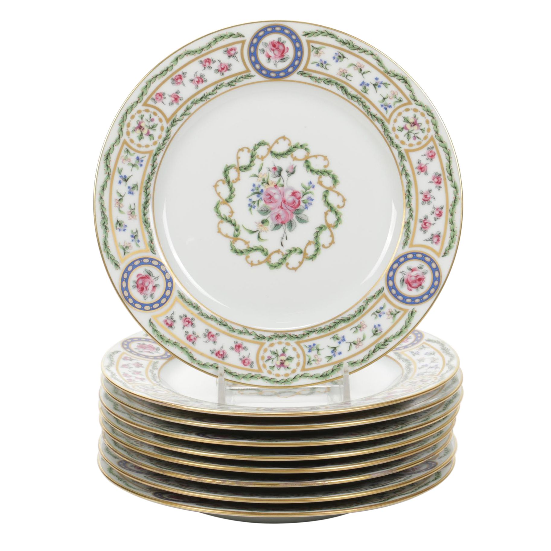 Haviland Limoges "Louveciennes" Porcelain Plates, 1970s