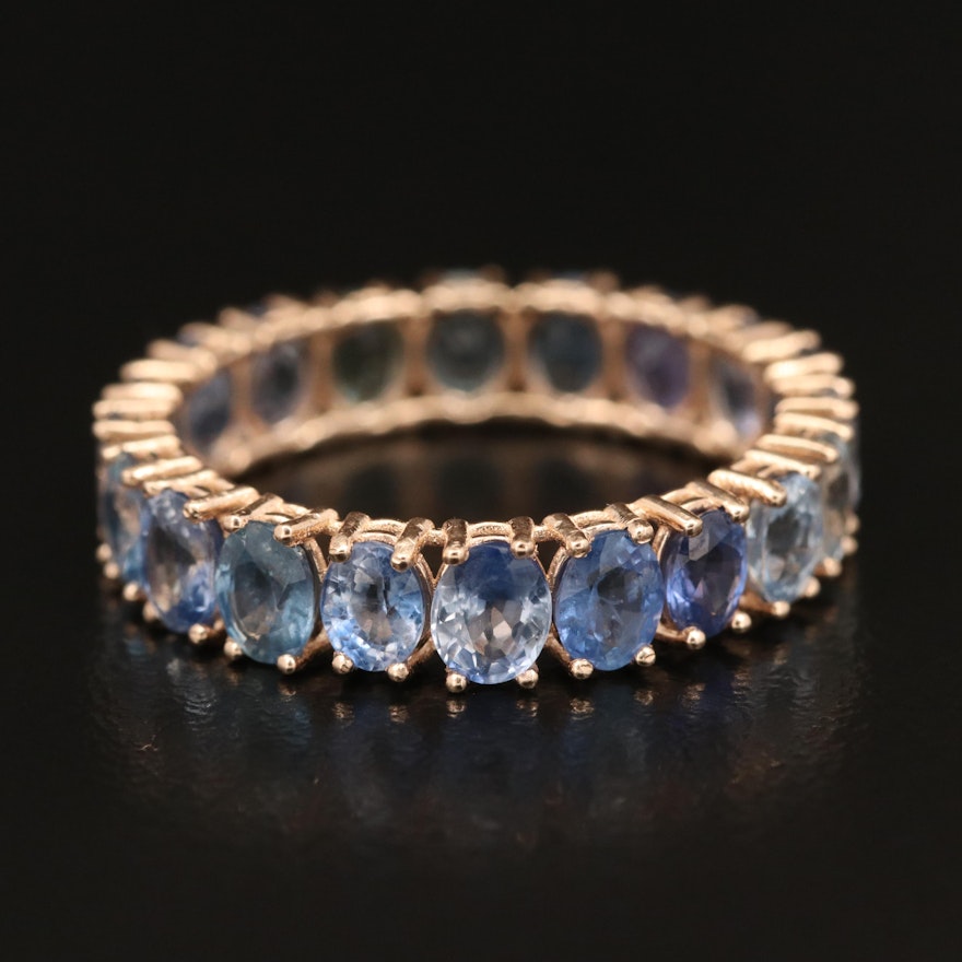 14K Sapphire Eternity Band