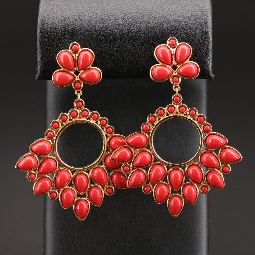 Sterling Coral Earrings