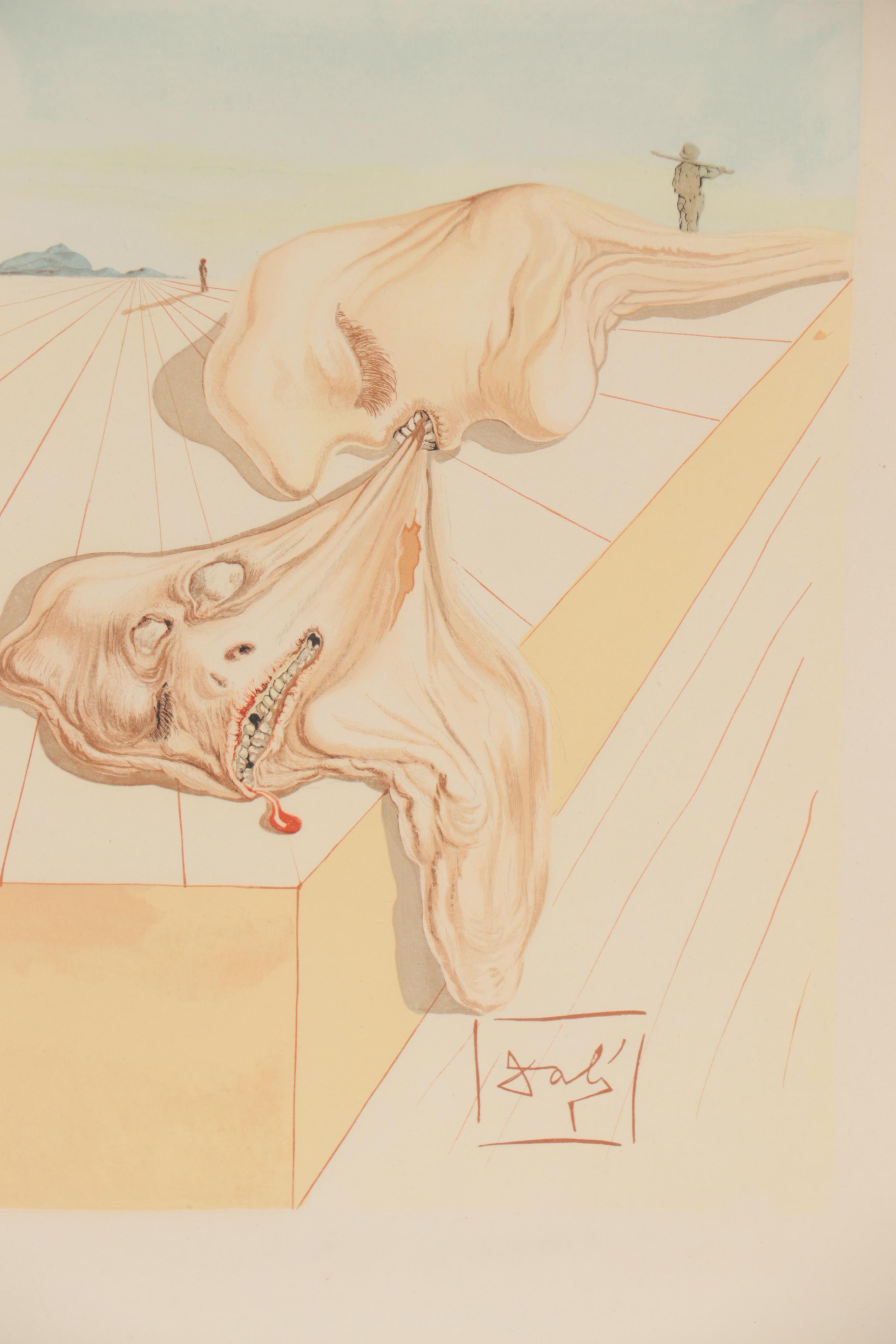 Salvador Dalí Wood Engraving "Les hommes qui s'entre-dévorent"