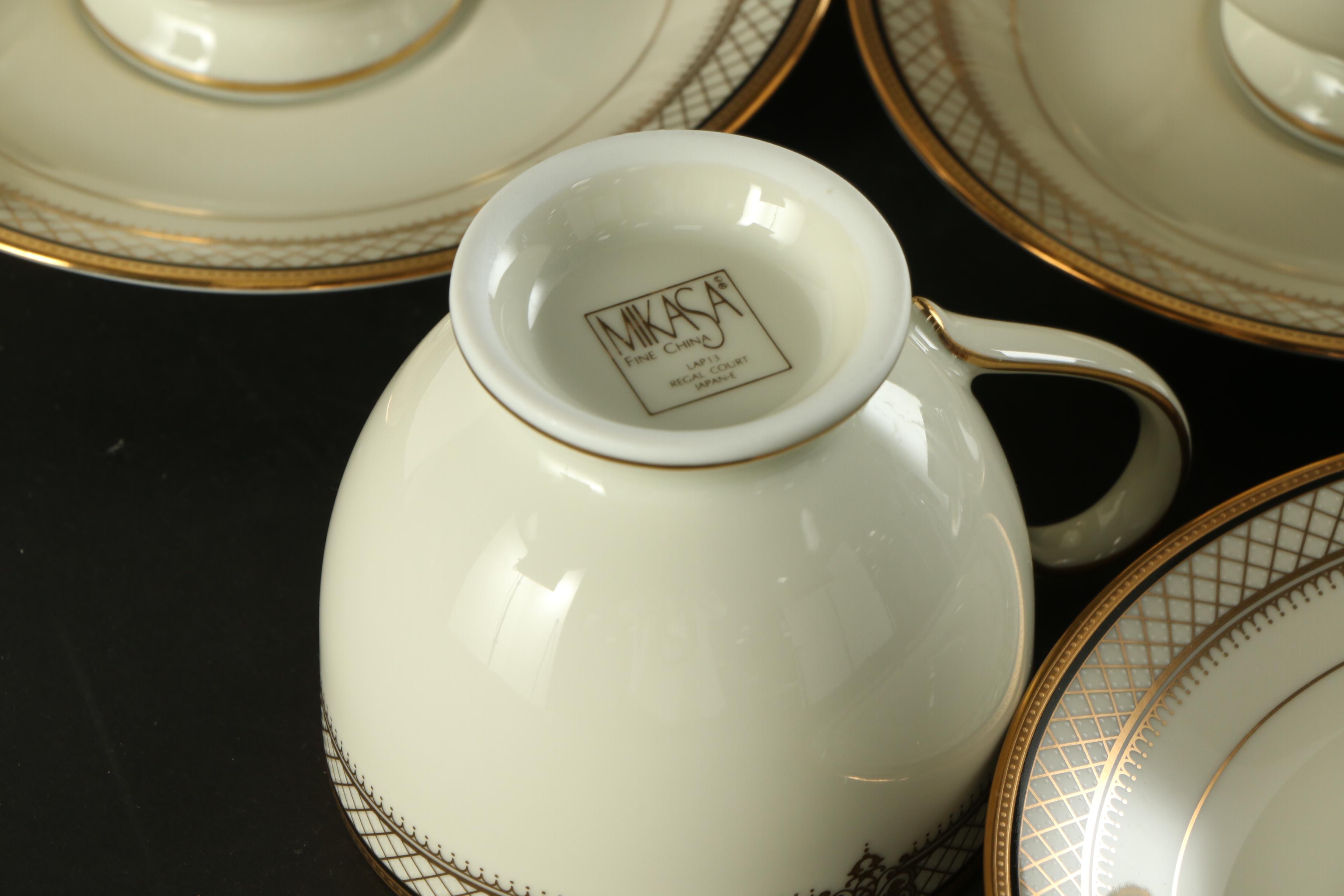 Mikasa "Regal Court" Porcelain Dinnerware and Flatware, Late 20th Century